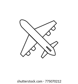 plane line icon. Travel line icon. Element of rest icon. Premium quality graphic design. Signs, outline symbols collection icon for websites, web design, mobile app on white background