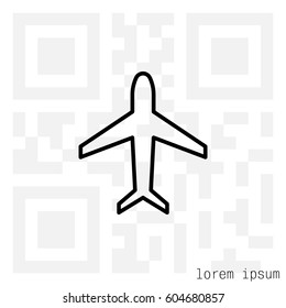 Plane line icon. vector illustration