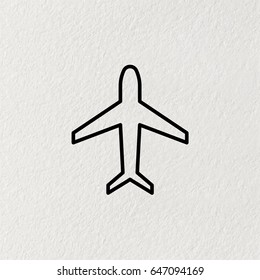 Plane Line Icon Vector Illustration Stock Vector (Royalty Free ...