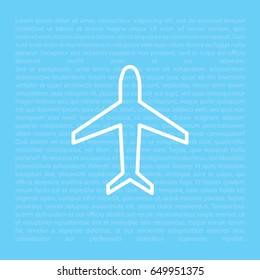 Plane line icon. vector illustration