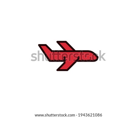 Plane line icon. Vector symbol in trendy flat style on white background. Travel sing for design.