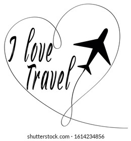 Plane line symbol vector illustration