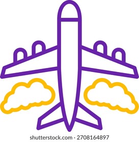 Línea plana Diseño de icono de Vector de dos colores
