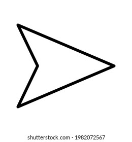 Plane line vector icon for websites and mobile minimalistic flat design color editable