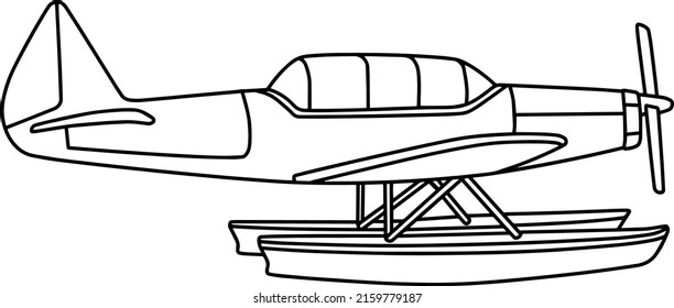  . plane  line vector illustration isolated on white background