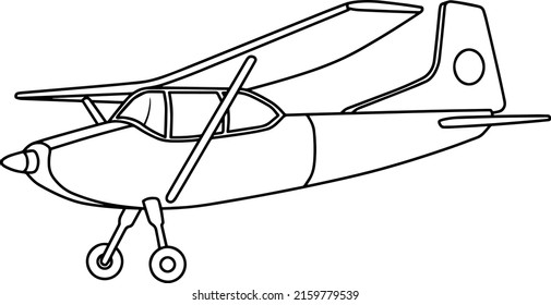 Plane Line Vector Illustration Isolated On Stock Vector (Royalty Free ...