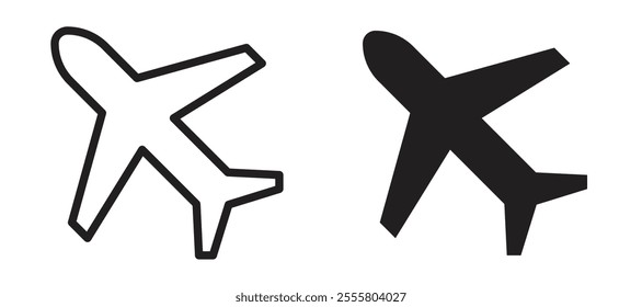 Plane liner icon vector set.