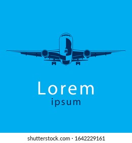 Plane Logo Abstract Lines Design. Creative vector icon. Vector illustration