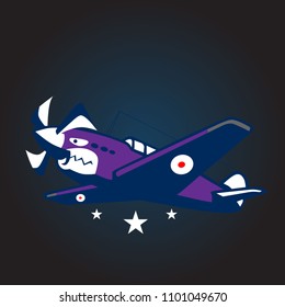 plane logo for aviation sport. vector logo icon with eps 10 format for company creative industry or sport team
