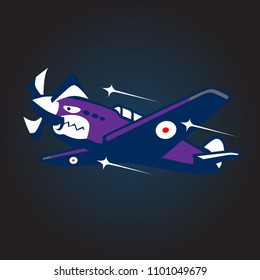 plane logo for aviation sport. vector logo icon with eps 10 format for company creative industry or sport team