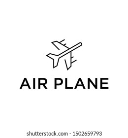 plane logo concept with line style ready to use