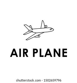 plane logo concept with line style ready to use