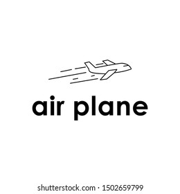 plane logo concept with line style ready to use