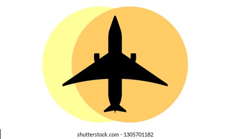 Plane logo. Day night flights. Travel logo vector design. Travel icon, plane icon