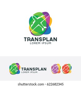 Plane logo design. Transportation, Vehicle, Vacation and Airplane logo concept. vector logo template