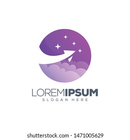 plane logo design vector illustration