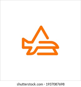 Plane logo design vector sign 