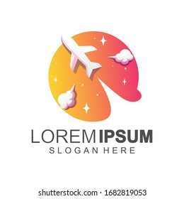 plane logo designs abstract icon