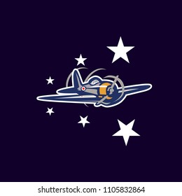 plane logo emblem, with eps 10 format
