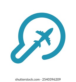 Plane logo icon design template