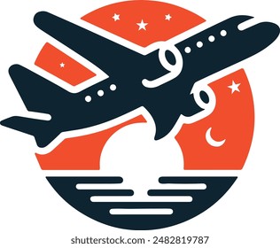 Plane Logo illustration vector style with white background