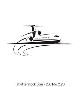plane logo simple clean and elegance