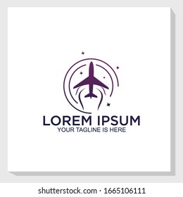 the plane logo template design vector, traveling logo vector