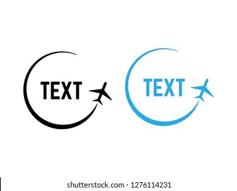 Plane logo vector. Abstract travel logos and airplane signs
