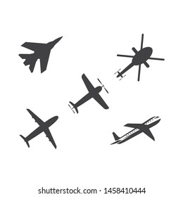 plane logo vector icon illustration design template