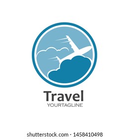 plane logo vector icon illustration design template