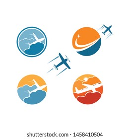 plane logo vector icon illustration design template