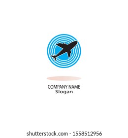 Plane logo vector illustration design template icon