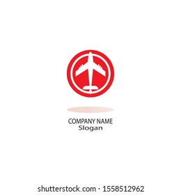 Plane logo vector illustration design template icon