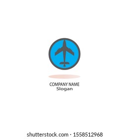 Plane logo vector illustration design template icon