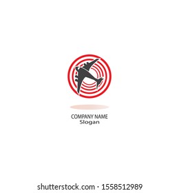 Plane logo vector illustration design template icon
