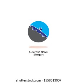 Plane logo vector illustration design template icon