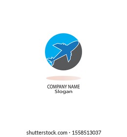 Plane logo vector illustration design template icon