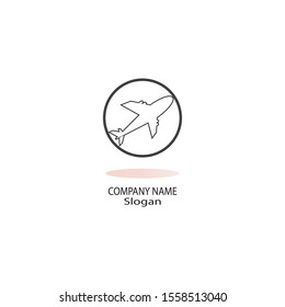 Plane logo vector illustration design template icon