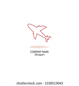 Plane logo vector illustration design template icon