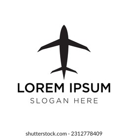 plane Logo, Vektorgrafik einzeln auf weißem Hintergrund