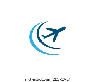 Plane logo vector template