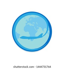 Plane logo vector travel fly design symbol concept. Aviation vacation airline company modern sign. Brand agency corporate website