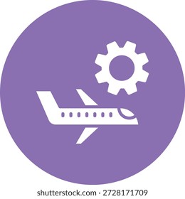 Ilustración de diseño de icono de Vector de mantenimiento de avión