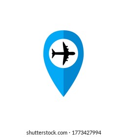 plane map vector graphic design illustration