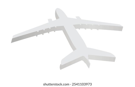 Plane mark sign 3D. vector