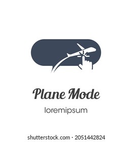Plane Mode logo or symbol template design