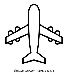 Icono De Contorno De Vector De Modo Plano Aislado En Fondo Blanco
