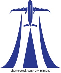 plane modern vector logo design