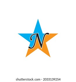 Plano con N letra inicial Modelo vectorial del logotipo de viaje