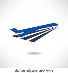Plane on the runway icon